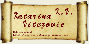 Katarina Vitezović vizit kartica